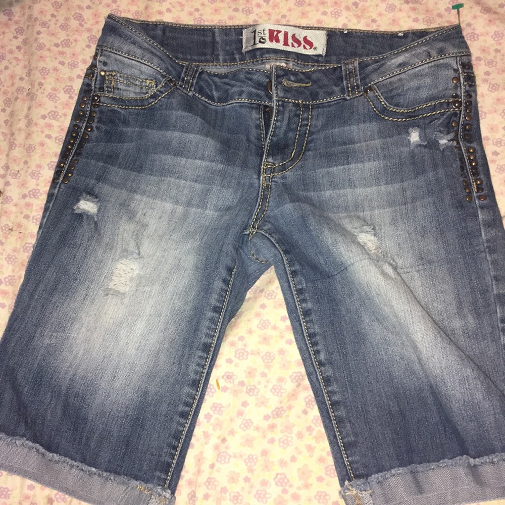 Blue jean shorts